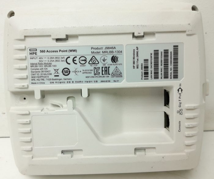 HP MRLBB-1304 J9846A 560 Wireless Access Points (WW) - PoE - Image 3
