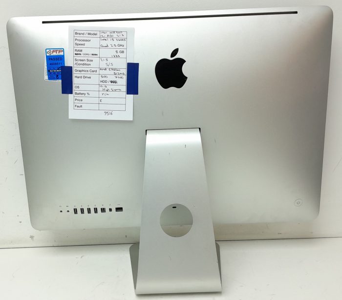 Apple iMac A1311 - Intel i5-2400S Quad 2.5GHz - 8GB RAM - 21.5" - AMD 6750M 512MB - 500GB HDD - 10.13 High Sierra(Mid 2011) - Image 5