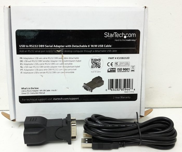 Startech .com ICUSB232D USB To RS232 D89 Serial Adapter With Detachable 6' M/M USB Cable - Image 4