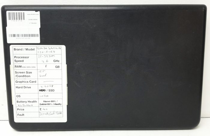 Toshiba Satellite Pro C50-A-1E4 - i5-3230M 2.6GHz - 8GB Ram - 15.6" - 240GB SSD - Windows 10 Pro - Image 3