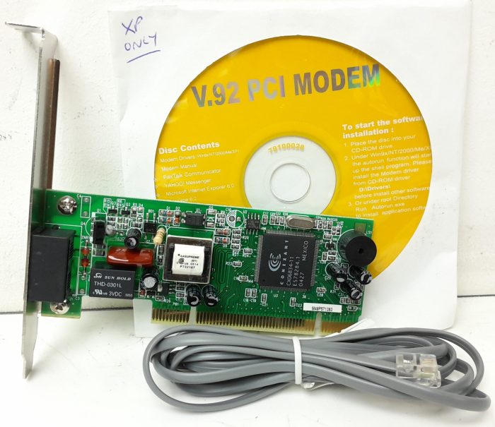 Conexant CX06834-11 82156650 Controllerless DF PCI V.92 Card With Software Installation Disc - Image 3