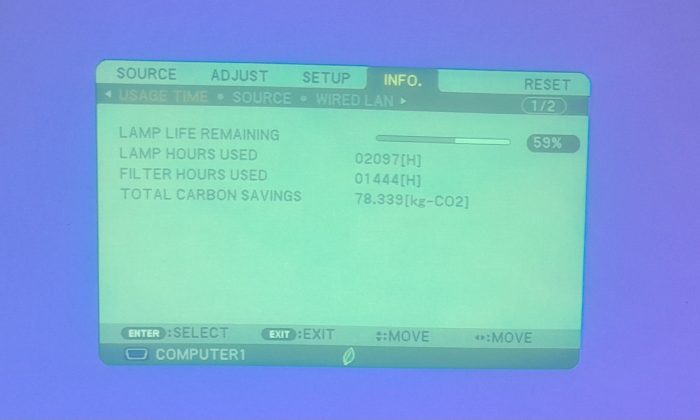 Nec NP-M271X LCD HDMI VGA Projector w 2097 Lamp Hours Used - Image 2