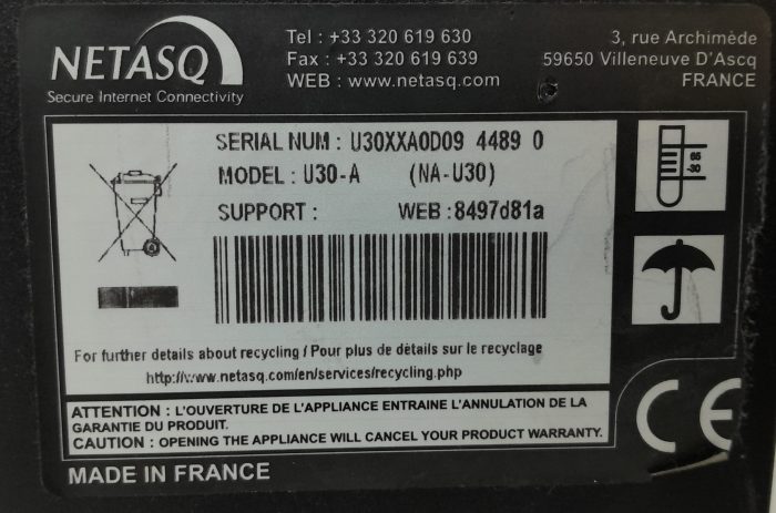 Netasq U30-A Network Security Firewall Appliance - Image 3
