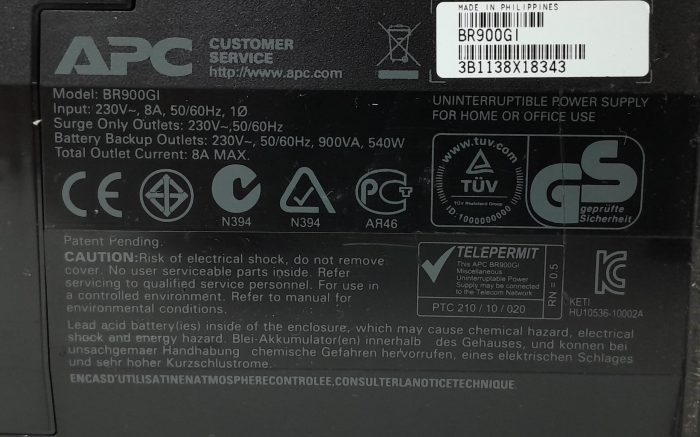 APC Back-UPS Pro 900 BR900GI Uninterruptible Power Supply (UPS) - Image 3