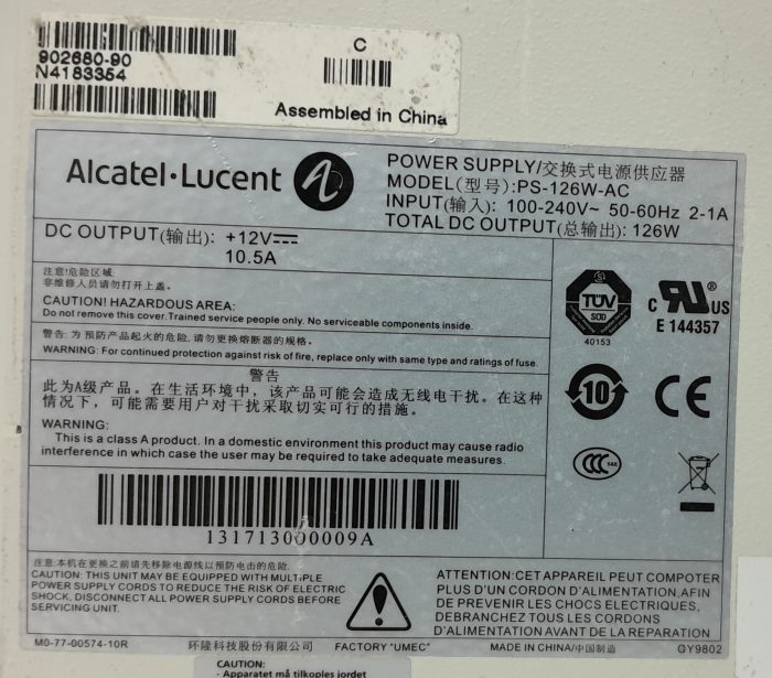 Alcatel-Lucent OmniSwitch 6805E-48X OS6850E-48X 48- Ports Stackable Switch - Image 4