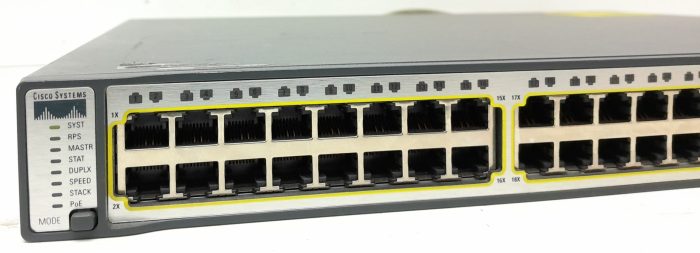 Cisco Catalyst 3750 Series PoE-48 WS-C3750-48PS-S 48 Port Switch - Image 6