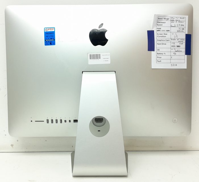 Apple iMac 13.1 Late 2012 A1418 - Intel i5-3330S Quad 2.7GHz - 16GB - 21.5" - 1TB HDD - Catalina 10.15 - Image 4