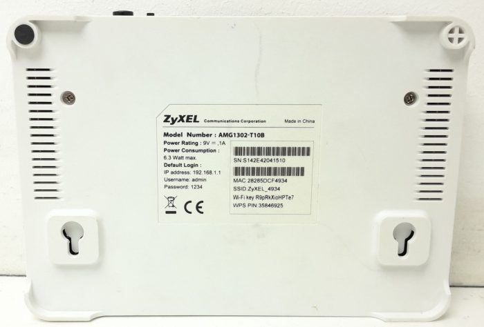 Zyxel AMG1302-T10B Wireless 4-Port Gateway Modem Router - Image 3