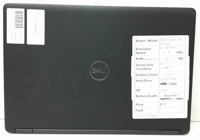 Dell Latitude 5490 - i5-8250U 1.6GHz - 8GB Ram - 14" - 256GB SSD - Windows 11 Pro - Image 4