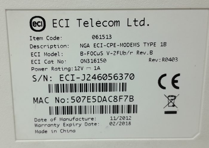 BT Openreach 061513 NGA ECI-CPE Modem - Image 3