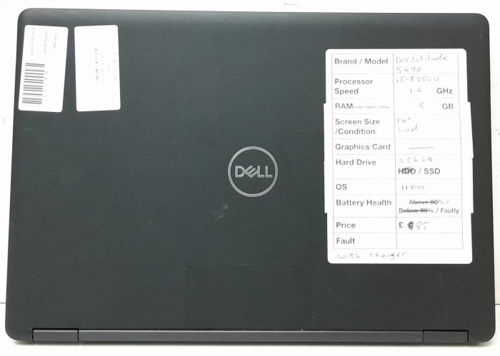 Dell Latitude 5490 - i5-8250U 1.6GHz - 8GB Ram - 14" - 256GB SSD - Windows 11 Pro - Image 4