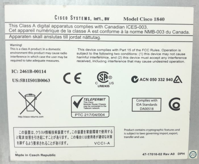 Cisco Cisco1841 1800 Series Integrated Service Router - Image 3