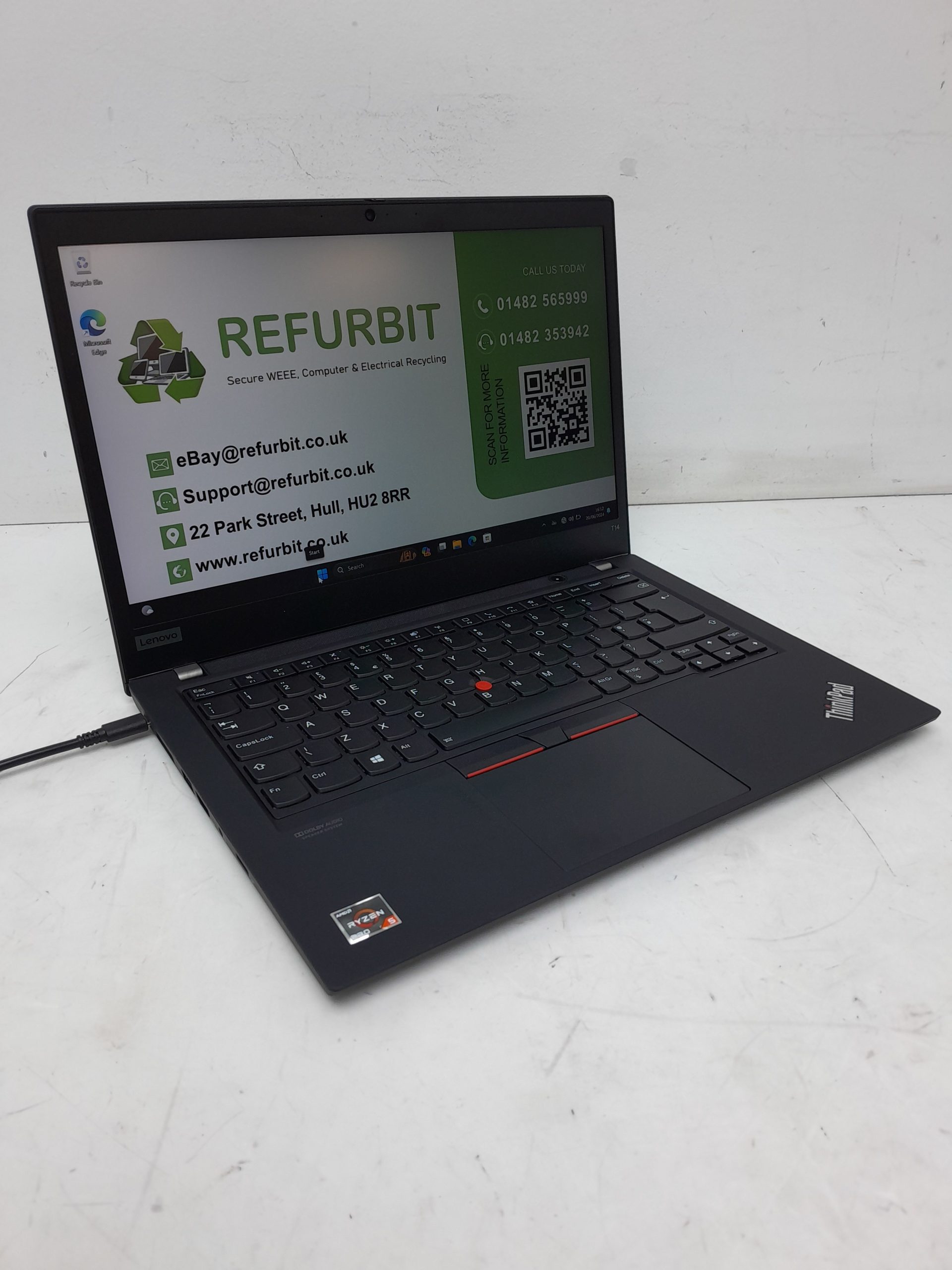 20240620_161252 Lenovo Thinkpad T14 Gen 1 - AMD Ryzen 5 Pro 4650U @ 2.1Ghz - 8GB - Windows 11 - Image 1