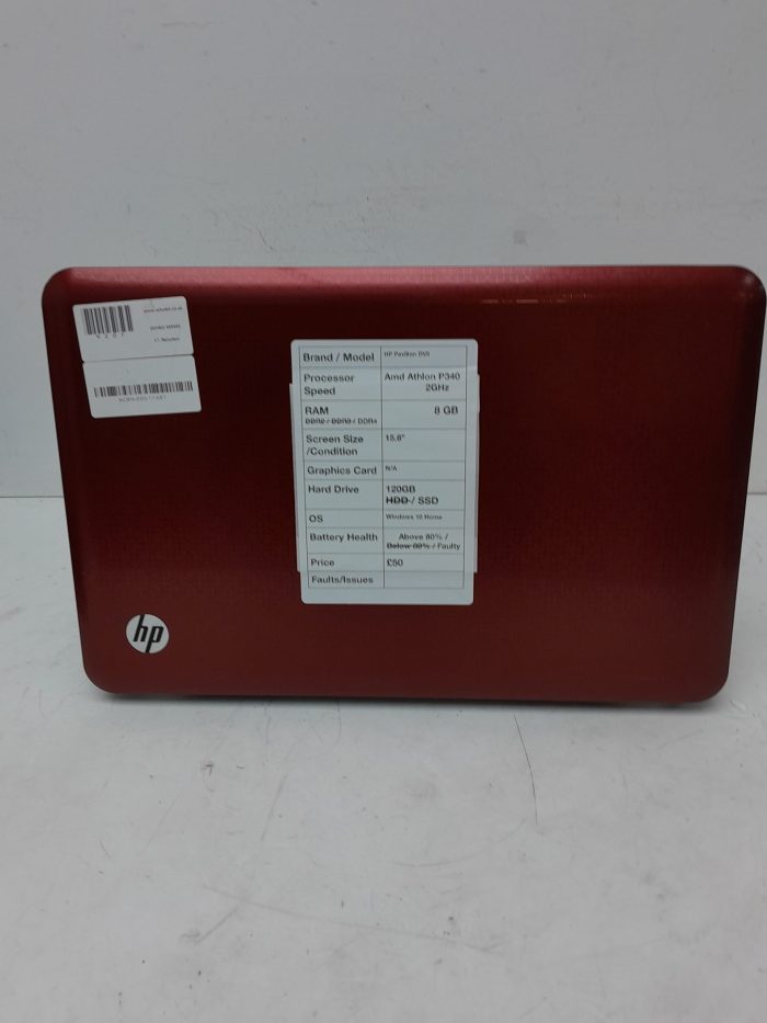 HP Pavilion DV6 - Amd- Athlon P340 @2GHZ - 8GB - Windows 10 Home - Image 3