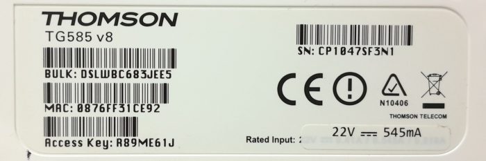Thomson TG585 V8 4-Port Wireless ADSL Router - Image 3