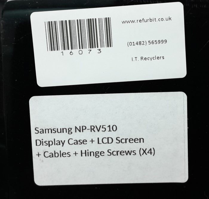 Samsung NP-RV510 Display Case + LCD Screen + Cables & 4x Hinge Screws - Image 3