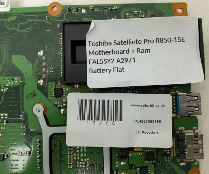 Toshiba Satelliete Pro R850-15E Motherboard + Ram FAL5SY2 A2971 Battery Flat - Image 3
