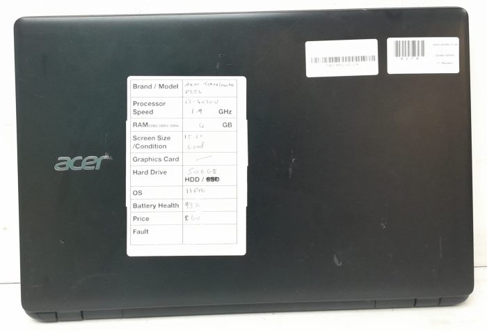 Acer Travelmate P256 Series Z5WBH - i3-4030U 1.9GHz - 4GB Ram - 15.6" - 500GB HDD - Windows 11 Pro - Image 4