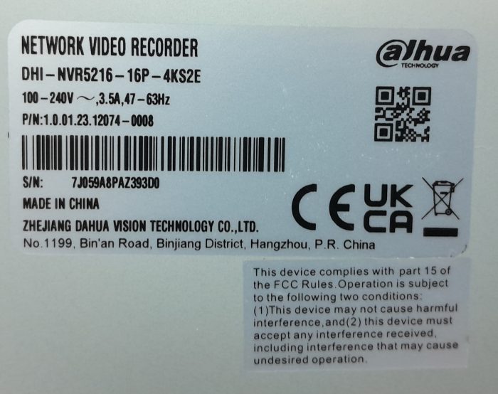 Ajhua DHI-NVR5216-16P-4KS2E Network Video Recorder - Image 3