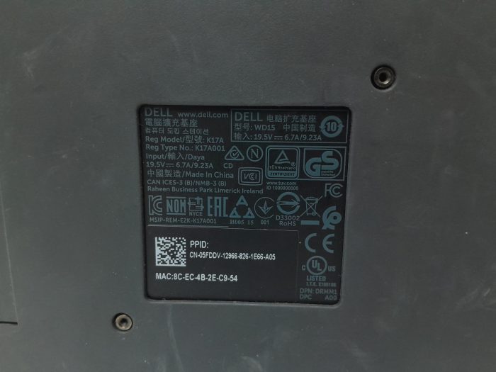 Dell WD15 K17A Docking Station - Image 3