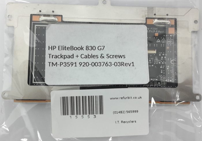 HP EliteBook 830 G7 TM-P3591 920-003763-03Rev1 Trackpad + Cable & Screws - Image 2