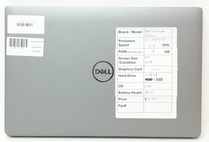 Dell Latitude 5420 - i5-1135G7 2.4GHz - 8GB Ram - 14" - 128GB SSD - Windows 11 Pro - Image 4
