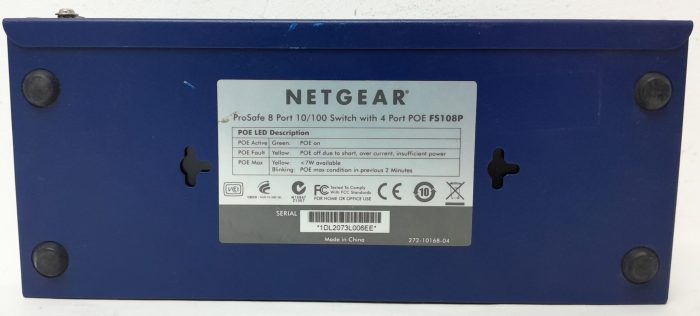 Netgear Prosafe FS108P 8 Port 10/100 Mbps Switch with PoE - Image 3