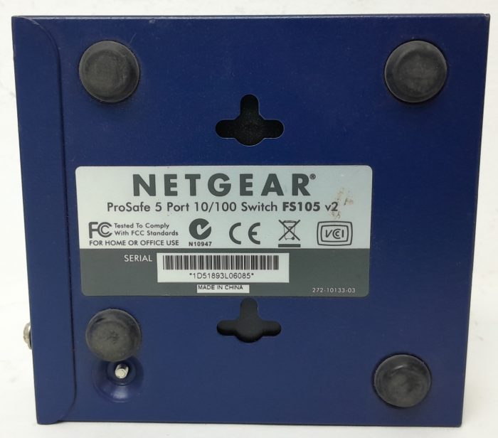 Netgear FS105 V2 ProSafe 5 Port 10/100 Fast Ethernet Switch - Image 3