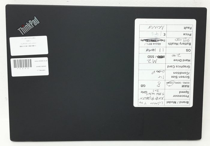 Lenovo ThinkPad T14 - AMD Ryzen 5 Pro 4650U 2.1GHz - 8GB Ram - 14" - 240 M2 SSD - Windows 11 Home - Image 4