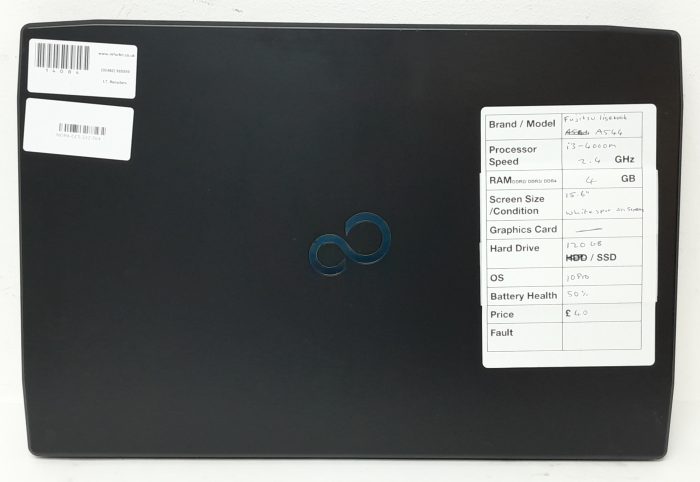 Fujitsu Lifebook A544 - i3-4000M 2.4GHz - 4GB Ram - 15.6" - 120GB SSD - Windows 10 Pro - Image 4