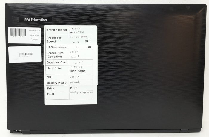 RM Education RM320 W255EU - i3-2370M 2.4GHz - 2GB RAM - 15.6" - 250GB HDD - Windows 10 Pro - Image 4