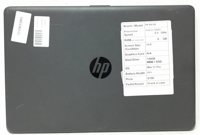 HP 250 G6 - Intel i5-7200U 2.5GHz - 4GB RAM - 15.6" - 128GB SSD - Windows 11 Pro - Image 5
