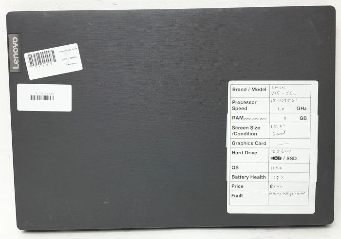 Lenovo V15-IIL 82C5 - i5-1035G1 1GHz - 8GB Ram - 15.6" - 256GB SSD - Windows 11 Pro - Image 4