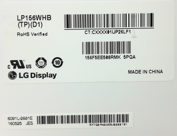 Stonebook Pro P11A 15.6 inch Laptop Display + Screws LG LP156WHB(TP)(D1) - Image 3
