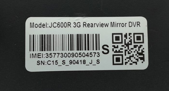 JC600R 3G Rearview Mirror DVR - Image 3