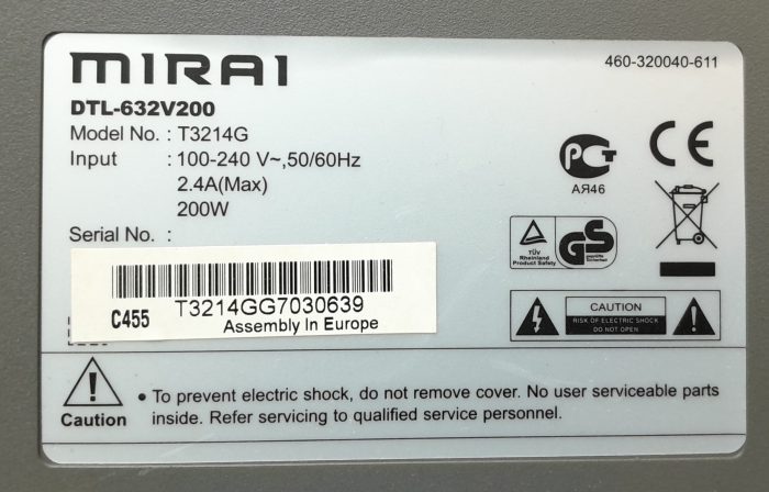 Mirai T3214G 32" HDMI VGA SCART TV - Image 3