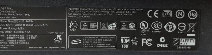Dell E176FPc 17" VGA LCD Monitor - Image 3