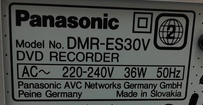 Panasonic DMR-ES30V DVD Recorder - Image 3