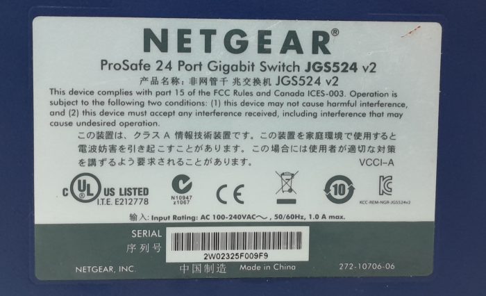 Netgear ProSafe JGS524 24 Port Gigabit Switch - Image 3