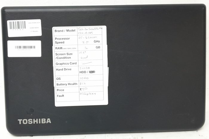 Toshiba Satellite Pro C50-A-1KJ - i5-4200M 2.5GHz - 4GB RAM - 15.6" - 500GB HDD - Windows 10 Pro - Image 4