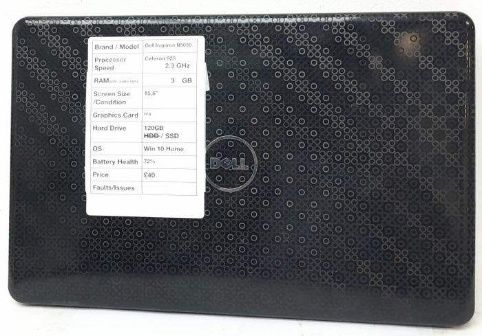 Dell Inspiron N5030 - Celeron 925 2.3GHz - 3GB RAM - 15.6" - 120GB SSD - Windows 10 Home - Image 4