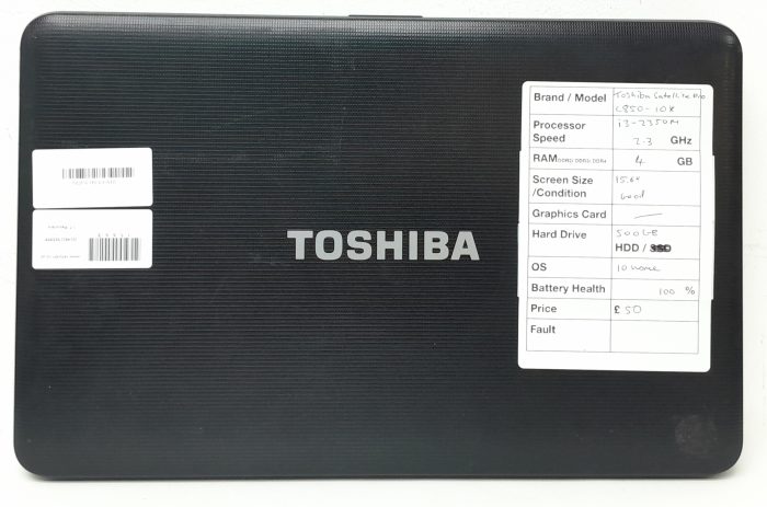 Toshiba Satellite Pro C850-10X - i3-2350M 2.3GHz - 4GB RAM - 15.6" - 500GB HDD - Windows 10 Home - Image 4