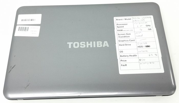 Toshiba Satellite Pro L850-1UJ - i3-3120M 2.5GHz - 4GB Ram - 15.6" - 500GB HDD - Windows 10 Home - Image 4