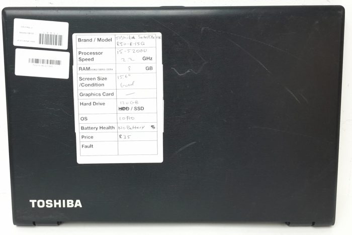 Toshiba Satellite Pro R50-B-15Q - i5-5200U 2.2GHz - 8GB RAM - 15.6" - 120GB SSD - Windows 10 Pro - Image 4