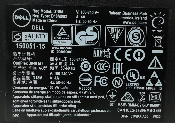 Dell OptiPlex 3040 - Tower - Pentium G4400 3.30GHz - 8GB RAM - 240GB SSD - Windows 10 Pro - Image 4