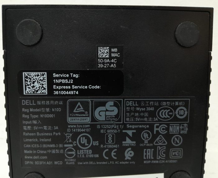 Dell Wyse 3040 - SFF - Atom x5-Z8350 1.44GHz - 2GB - 8GB SSD - ThinOS 2402 - Image 4