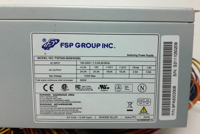 FSP Group Inc FSP500-60GHN (85) 500W Power Supply Unit - Image 3