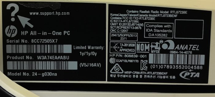 HP 24-g030na - i3-6100 2.3GHz - 8GB Ram - 24" - 1TB HDD - Windows 11 Pro - Image 4