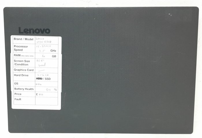 Lenovo V130-15IKB 81HN - i5-7200U 2.5GHz - 4GB Ram - 15.6" - 256GB SSD - Windows 11 Pro - Image 4