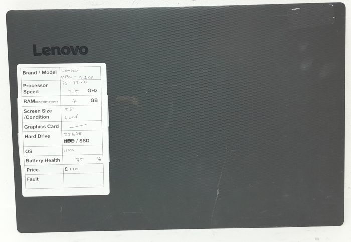Lenovo V130-15IKB 81HN - i5-7200U 2.5GHz - 4GB Ram - 15.6" - 256GB SSD - Windows 11 Pro - Image 4